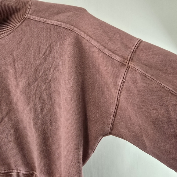 Anthropologie Daily Practice Sweatshirt Cutout Keyhole Cropped Crop Mockneck M - Picture 5 of 13